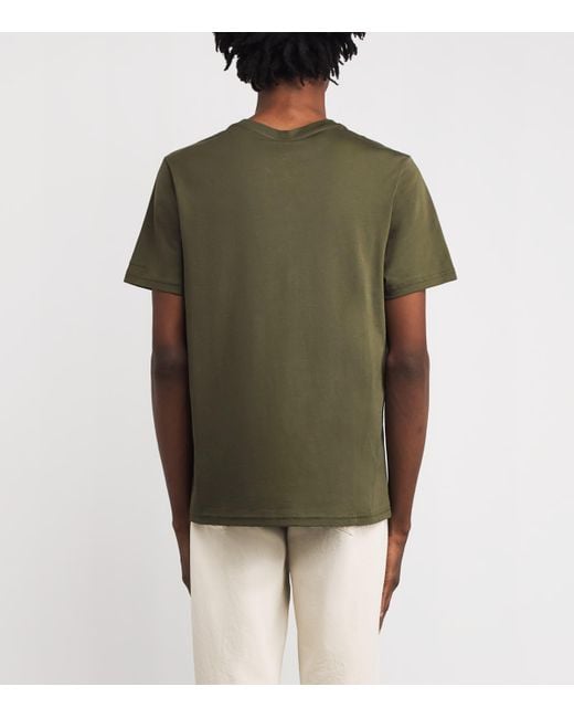 Moose Knuckles Green Cotton Crescent T-Shirt for men