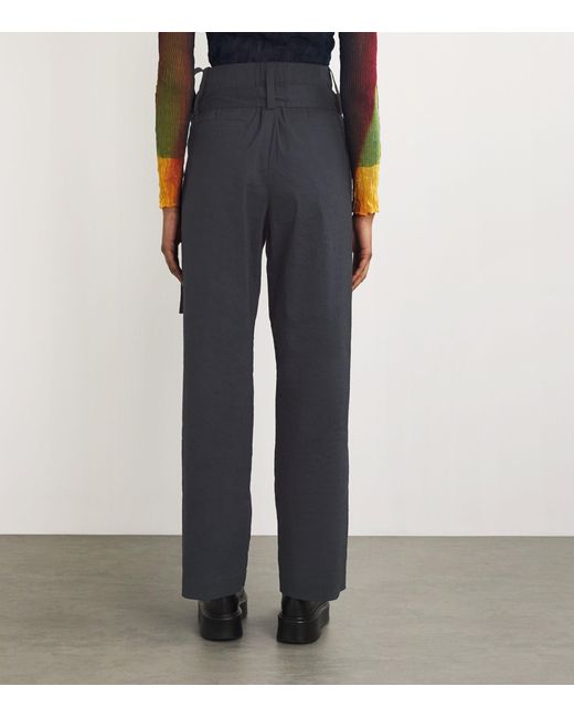 Issey Miyake Blue Shaped Membrane Straight Trousers