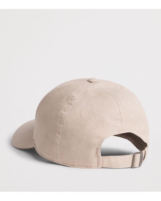 Boss Natural Linen Logo Baseball Cap for men