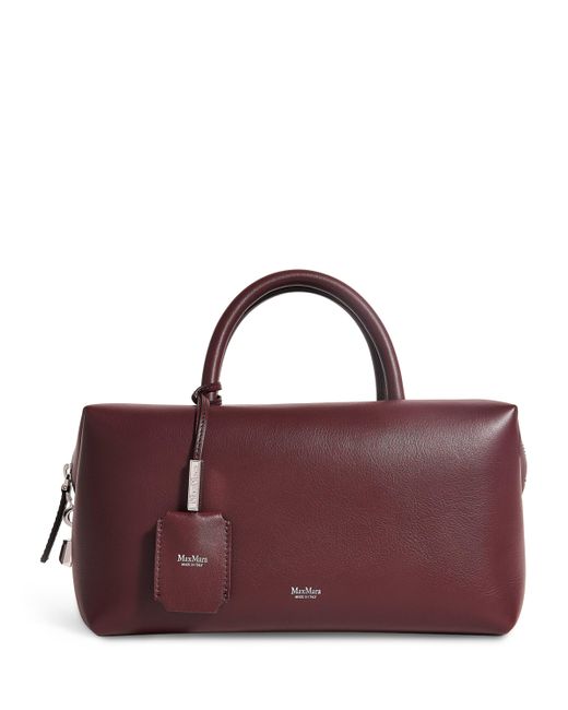 Max Mara Purple Medium Leather Bowler Bag