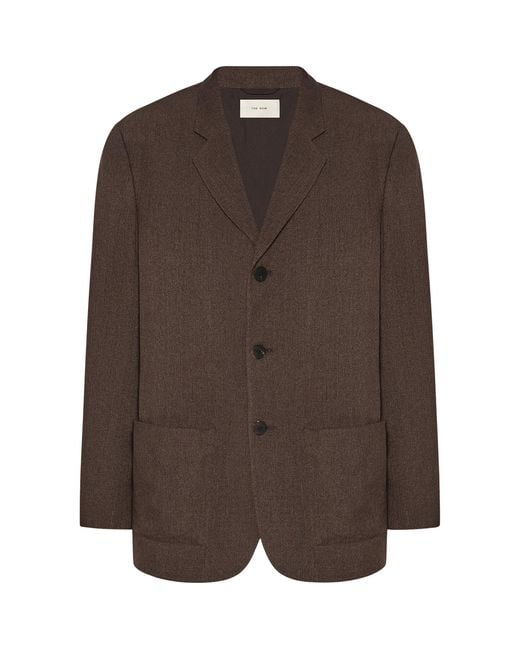 The Row Brown Petro Silk Blazer for men