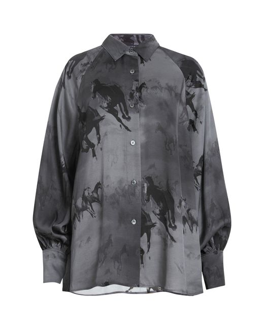 AllSaints Gray Oana Dionne Shirt