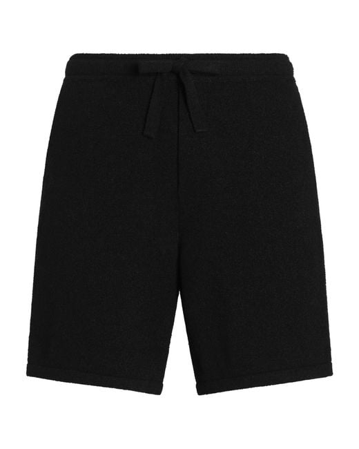 Dolce & Gabbana Black Knitted Drawstring Shorts for men