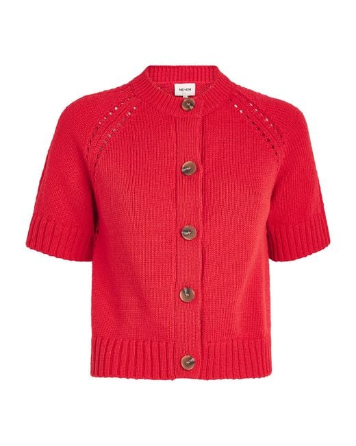 ME+EM Red Organic Cotton Knit Top