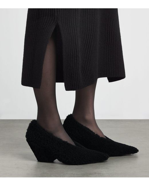 Iris Von Arnim Black Cashmere High-Waist Asina Midi Skirt