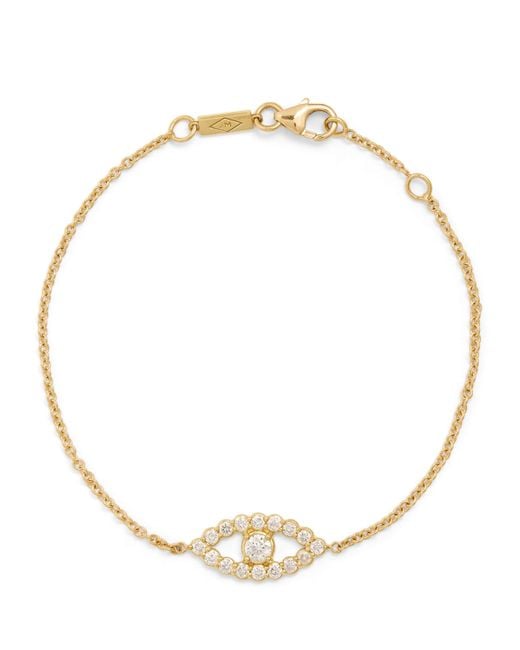 Jennifer Meyer Metallic Medium And Diamond Edith Evil Eye Bracelet