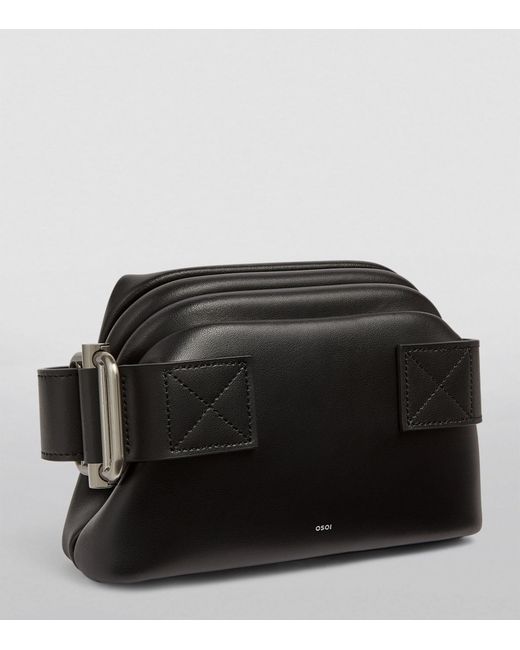 OSOI Black Leather Pecan Brot Cross-body Bag