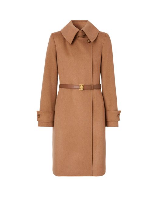 Burberry Cashmere Monogrambelt Coat in Brown Lyst UK