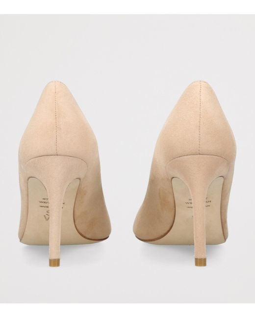 Stuart Weitzman Natural Suede Stuart Power Pumps 85