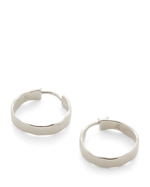Monica Vinader Metallic Sterling Siren Muse Wave Hoop Earrings