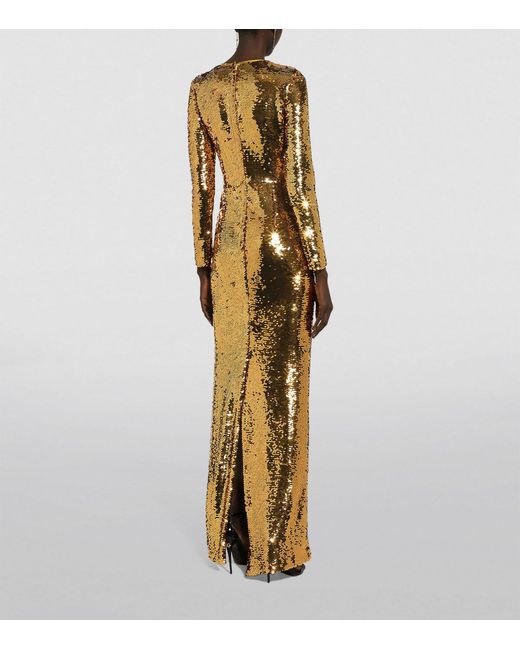 Dolce & Gabbana Metallic Sequin-embellished Gown