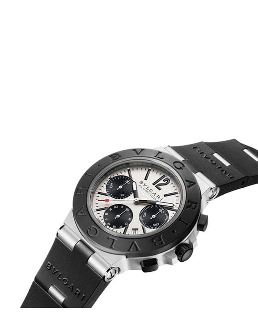 BVLGARI Gray Aluminium And Titanium Chronograph Watch 41mm for men