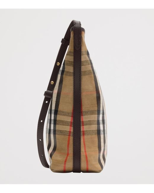 Burberry Brown Small Canvas Highlands Shoulder Bag