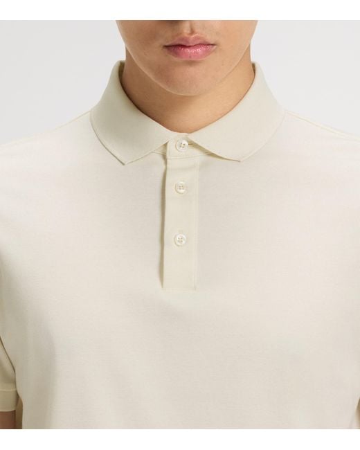 Boss White Cotton Regular-Fit Polo Shirt for men