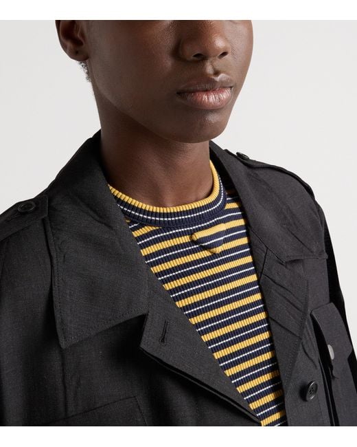 Prada Black Garment-Dyed Field Jacket