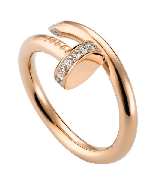 Cartier White Rose Gold And Diamond Juste Un Clou Ring