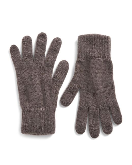 Johnstons Brown Cashmere Gloves for men