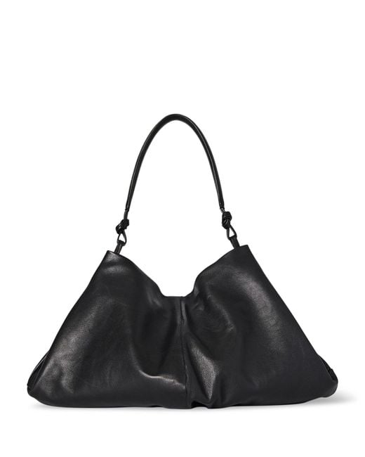 The Row Black Leather Samia Shoulder Bag
