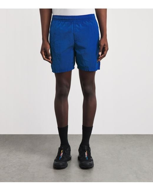 Stone Island Blue Recycled Logo Swim Shorts for men