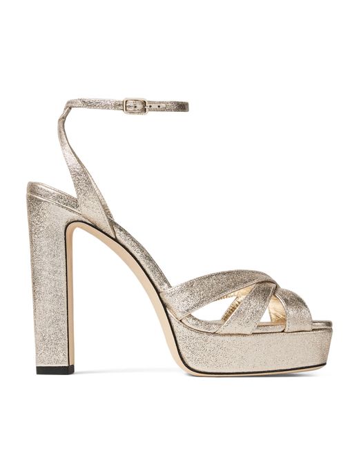 Jimmy Choo Kove 120 Metallic Platform Sandals