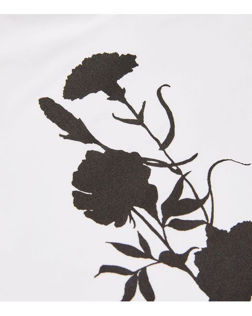 Song For The Mute White Flower Print Logo T-shirt for men