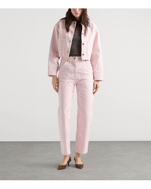 Prada Pink Cotton Canvas Cropped Jacket