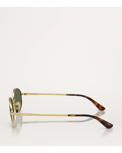 Vogue Green Metal Sunglasses