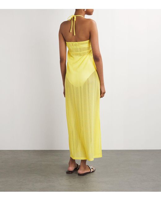 Melissa Odabash Yellow Crochet Mila Maxi Dress