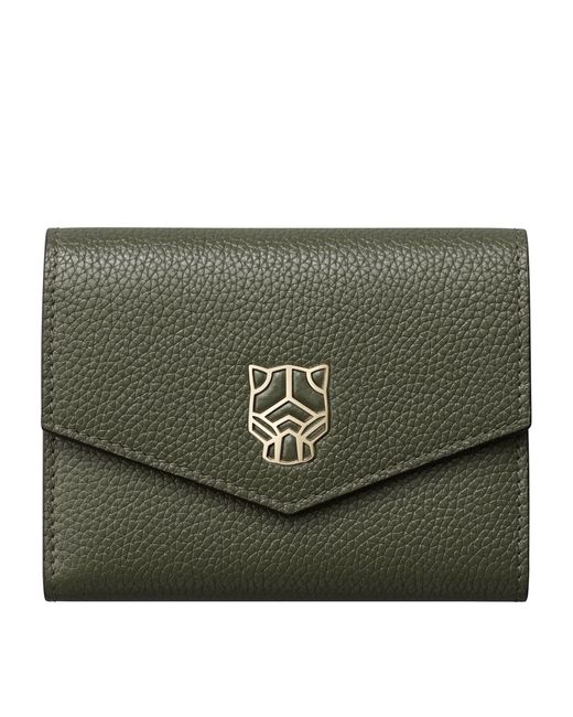 Cartier Green Mini Leather Panthère De Wallet