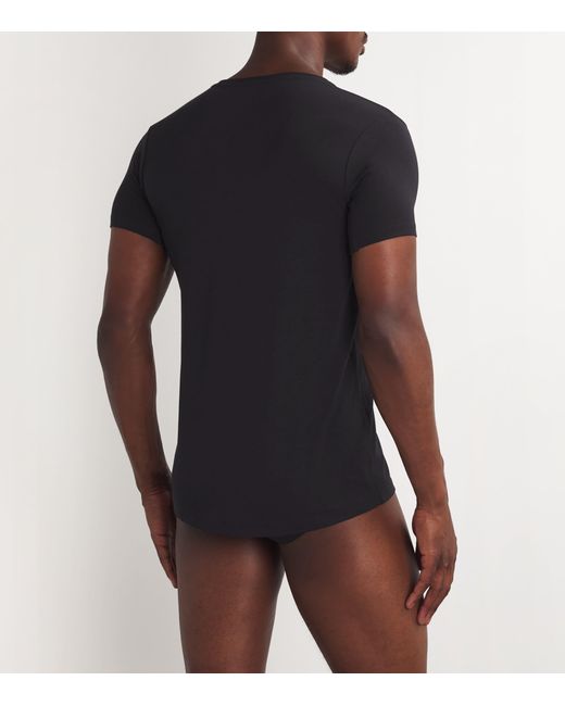 Falke Black Cotton-Blend Daily Climate Control T-Shirt for men