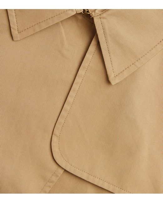 FRAME Natural Cropped Trench Coat