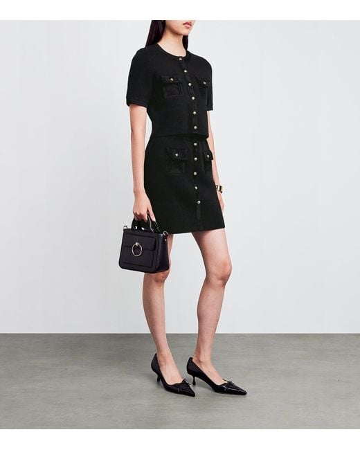 Claudie Pierlot Black Knitted Mini Skirt