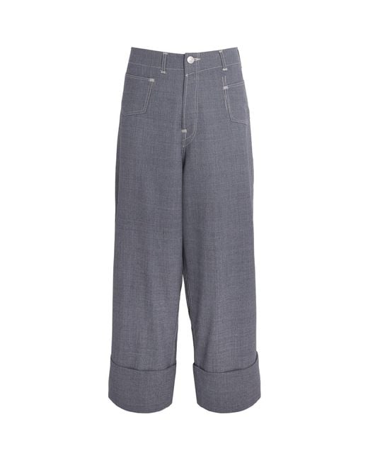 Junya Watanabe Gray X Levis's Wool Cuffed Trousers for men