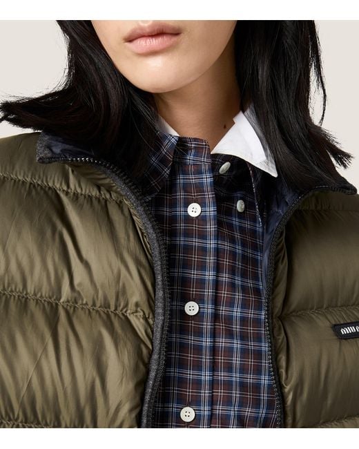 Miu Miu Green Light Ponge Padded Vest