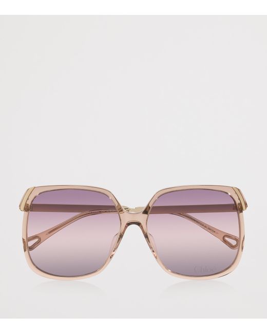 Chloé Purple Ch0286S Rectangle Sunglasses
