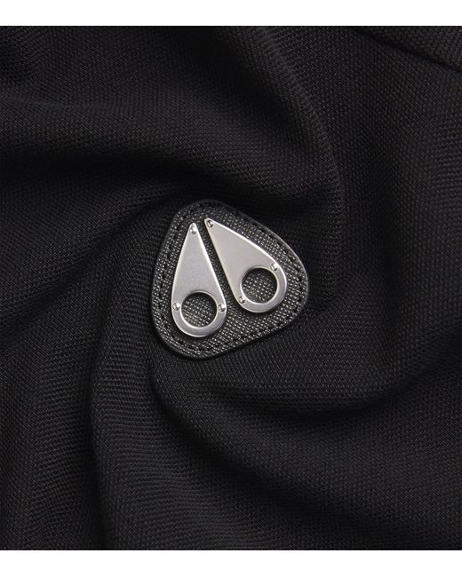 Moose Knuckles Black Logo Polo Shirt for men