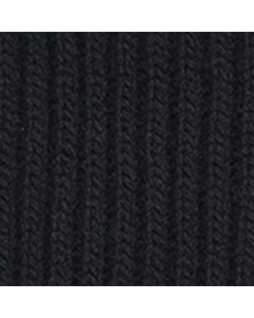 Johnstons Black Cashmere Lovat Ribbed Scarf for men