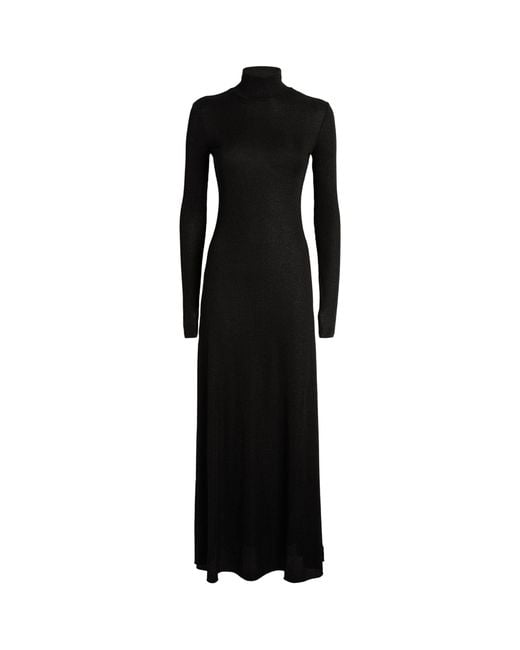 MAX&Co. Black Lurex Jersey Maxi Dress