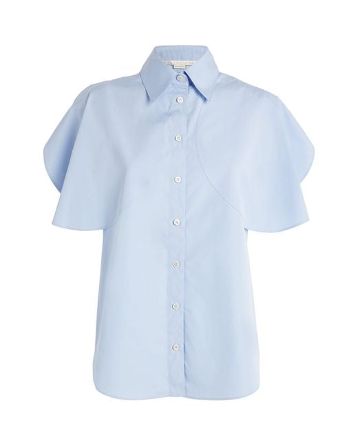 Stella McCartney Blue Round-sleeve Shirt