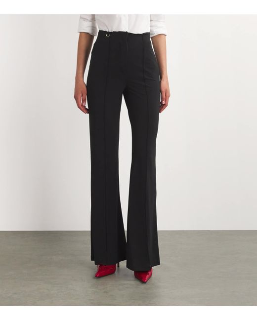 Jacquemus Black Drapeado Flared Trousers