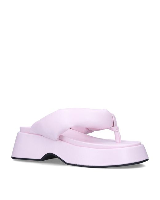 ganni padded thong sandals