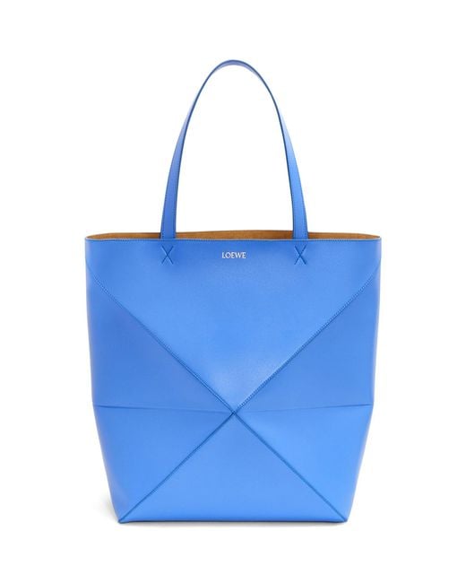 Loewe Blue Large Fold Puzzle Tote Bag for men
