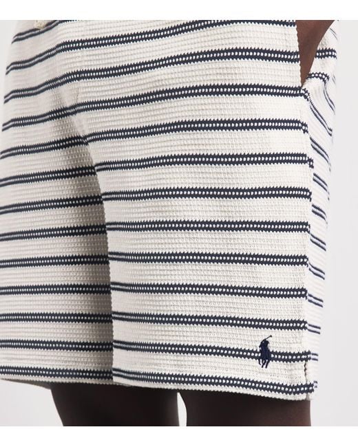 Polo Ralph Lauren Blue Cotton-Blend Stripe Shorts for men
