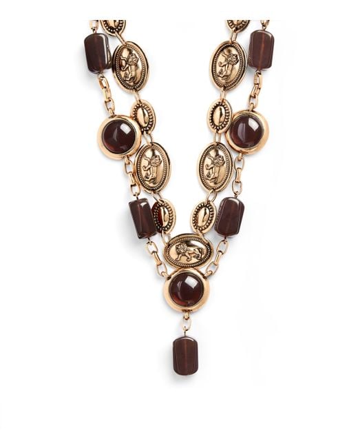 Max Mara White 3-Chain Necklace