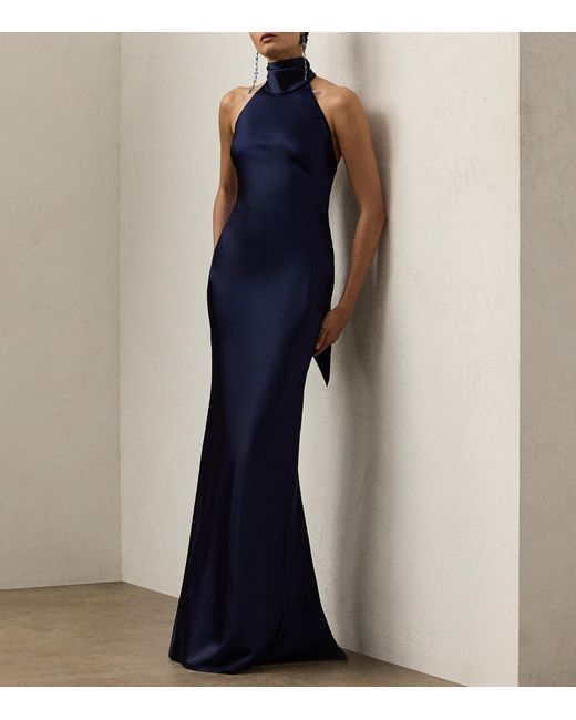 Ralph Lauren Blue Chilton Maxi Dress