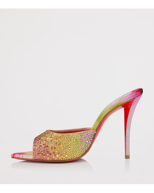 Christian Louboutin Pink Miss Z Mule Botanica Strass Mules 100
