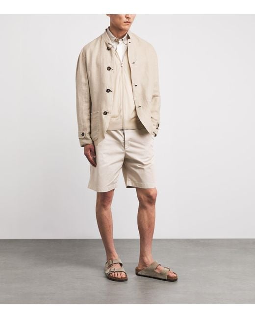 Eleventy Natural Linen-Silk Reversible Jacket for men
