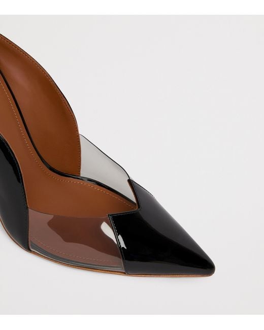 Malone Souliers Black Leather-Pvc Malia Heeled Pumps 100
