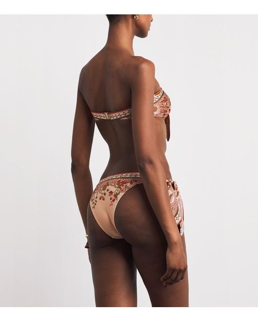 Zimmermann White Aster Scarf Bandeau Bikini