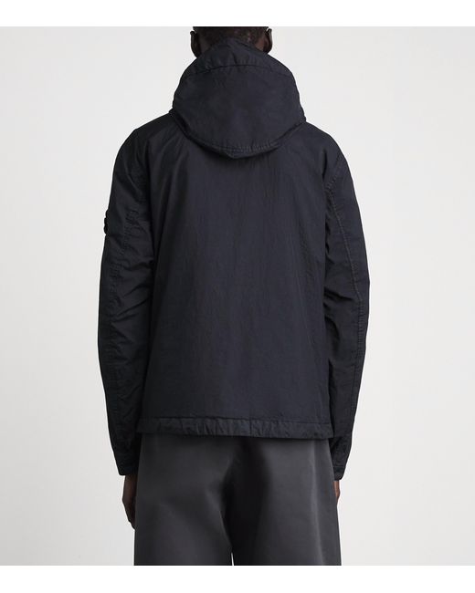 Stone Island Blue Nylon Crinkle Reps Jacket for men